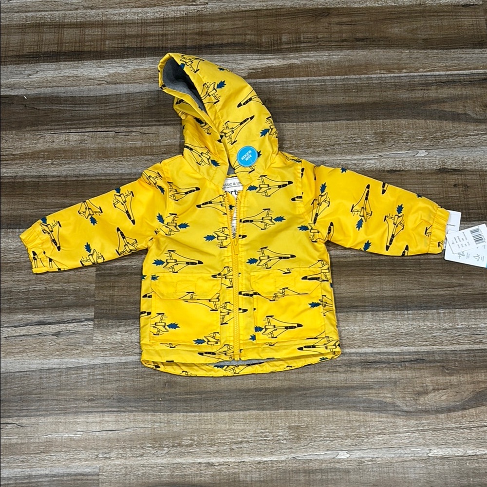Yellow Children's Raincoat with print